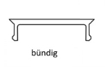 flache, bündige LED Profil - Abdeckung