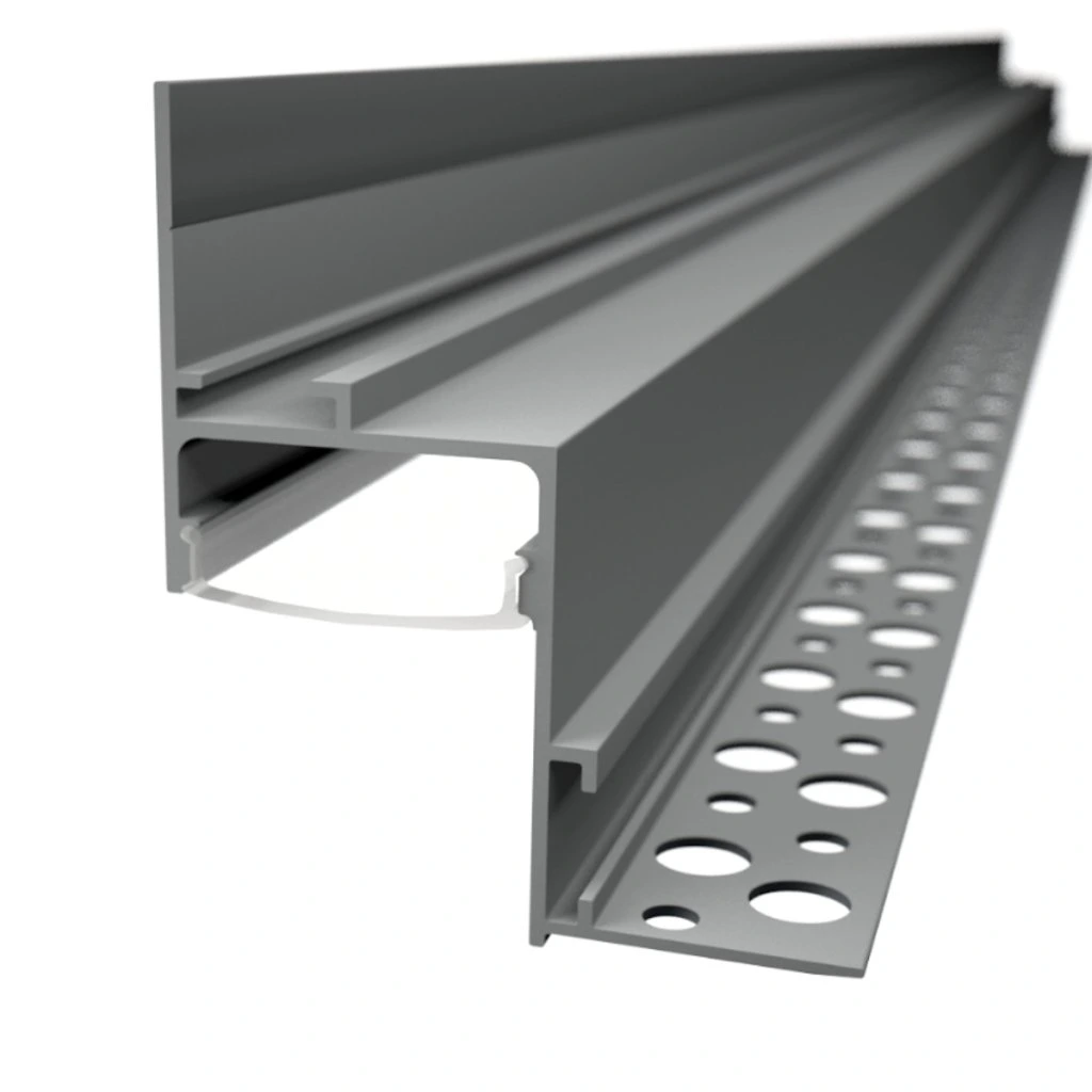 Komponenten für Schattenfugen Beleuchtung mit LED Profil mit Abdeckung