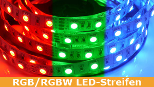 RGB + RGBW LED-Streifen für Farbwechsel