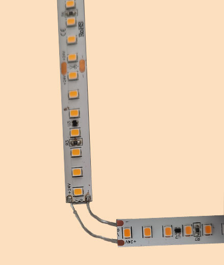 LED-Streifen - Ecken als Kabel löten