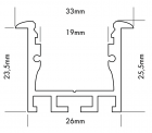 M-Line - Profil 24 - Einbau - Rec - 25,5