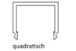 hohe, quadratische LED Profil - Abdeckung