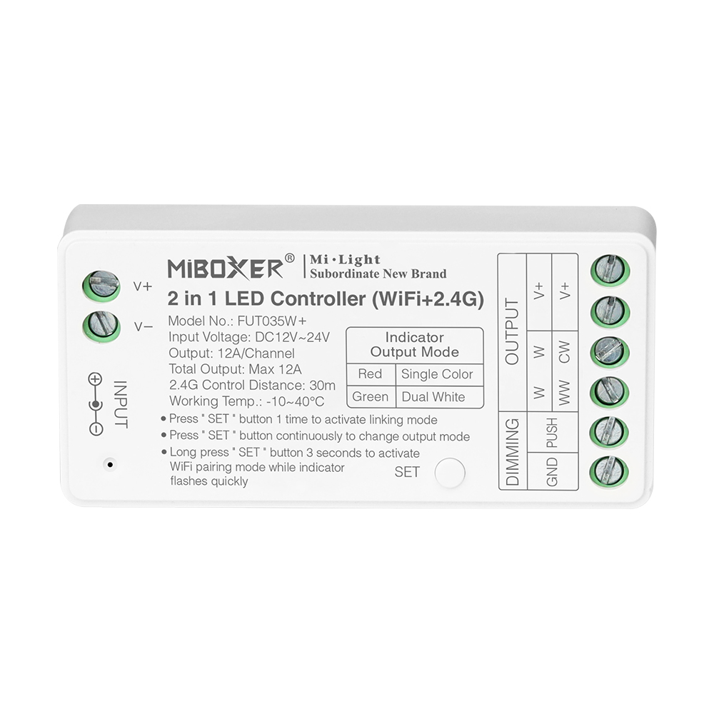 MiBoxer 2 in 1 LED-Streifensteuerung (WiFi+2.4G)