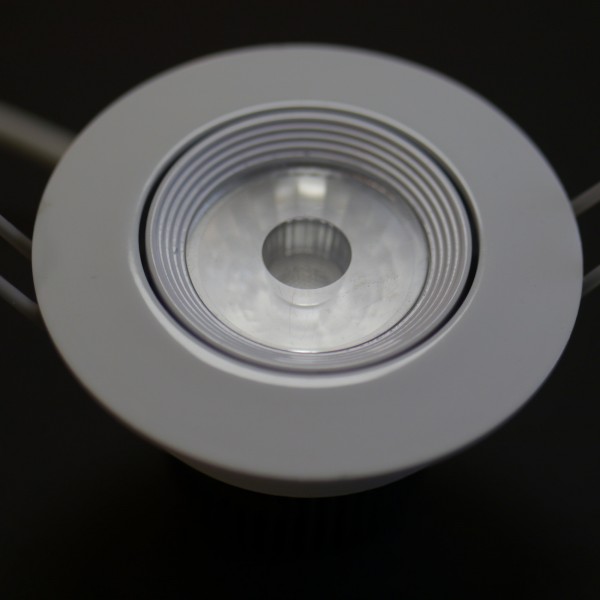 6W LED Einbauspot rund weiß lackiert Cree warmweiß