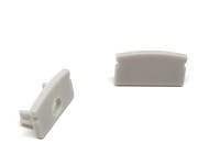 Endkappen-Set LED-Alu-Profil C-Line flach Endkappen-Set LED-Alu-Profil C-Line flach