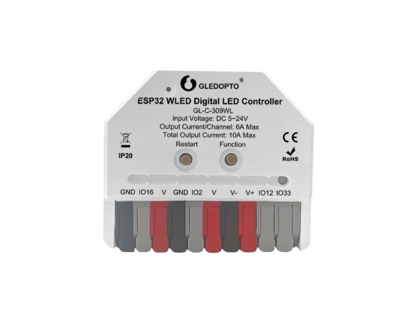 WLED LED-Pixel-Controller 2 Kanal mit Microphon