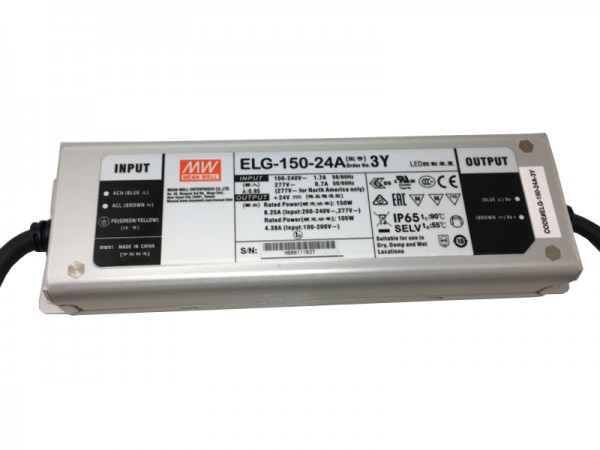 LED-Möbeleinbaunetzteil 24V 150W IP65