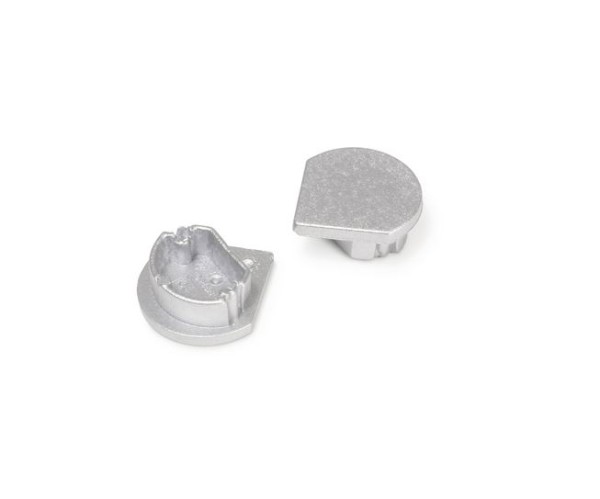 Endkappe Quarter10 rund silber