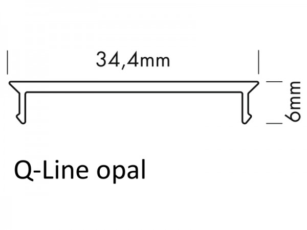 PMMA-Abdeckung Q bündig opal