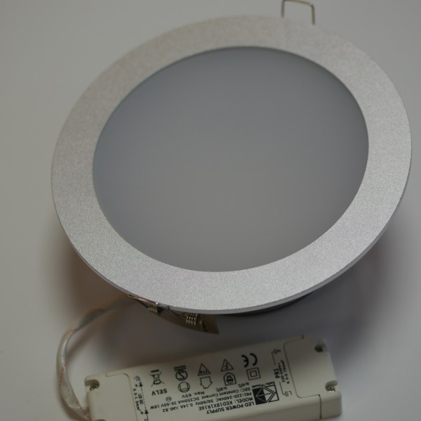 LED Deckenleuchte rund eloxiertes Alu 15x1W neutralweiß 230V