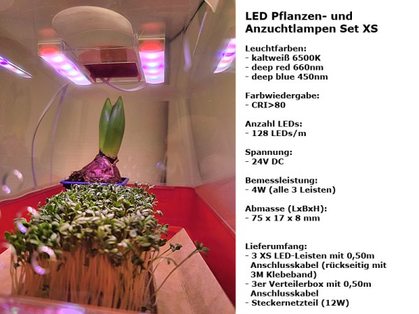LED Pflanzen- und Anzuchtlampen Set XS