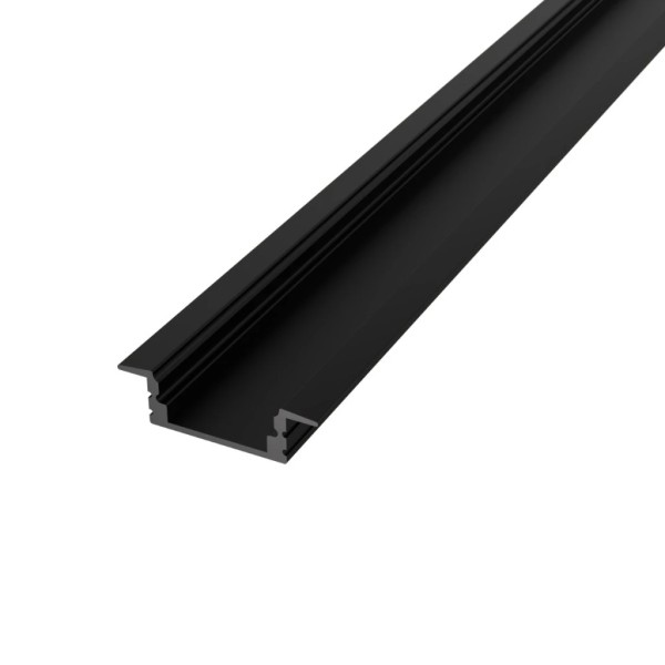 LED-Alu-Profil C-Line flach Einbau schwarz