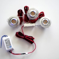 3er Set 2.3W LED Einbauspot rund warmweiß nicht dimmbar 3er Set 2.3W LED Einbauspot rund warmweiß nicht dimmbar