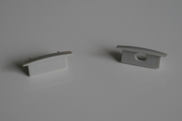 Endkappen-Set LED-Alu-Profil D-Line flach Einbau