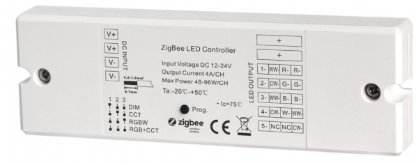 Zigbee LED-Controller RGB+CCT 5-in-1 12-24V 4A