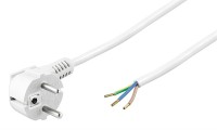 Netzanschlusskabel 3m mit SchuKo-Stecker weiß Netzanschlusskabel 3m mit SchuKo-Stecker weiß