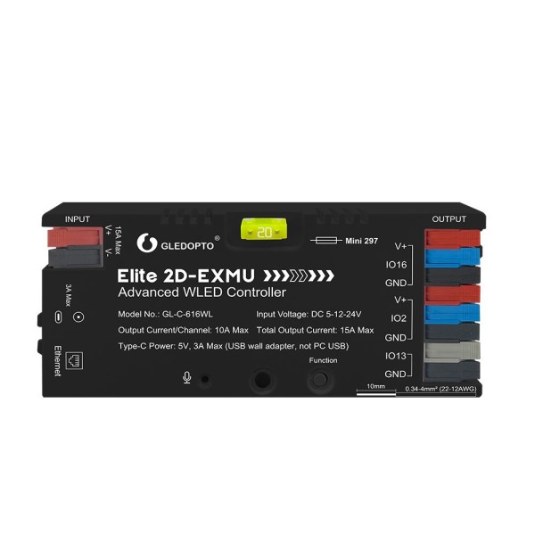 WLED LED-Pixel-Controller 2 Kanal + Relais + LAN
