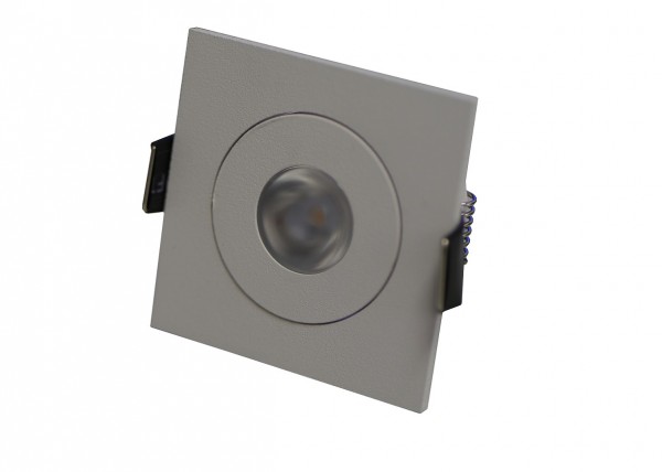 LED Einbauspot 1W weiß,quadratisch,40° Abstrahlwinkel